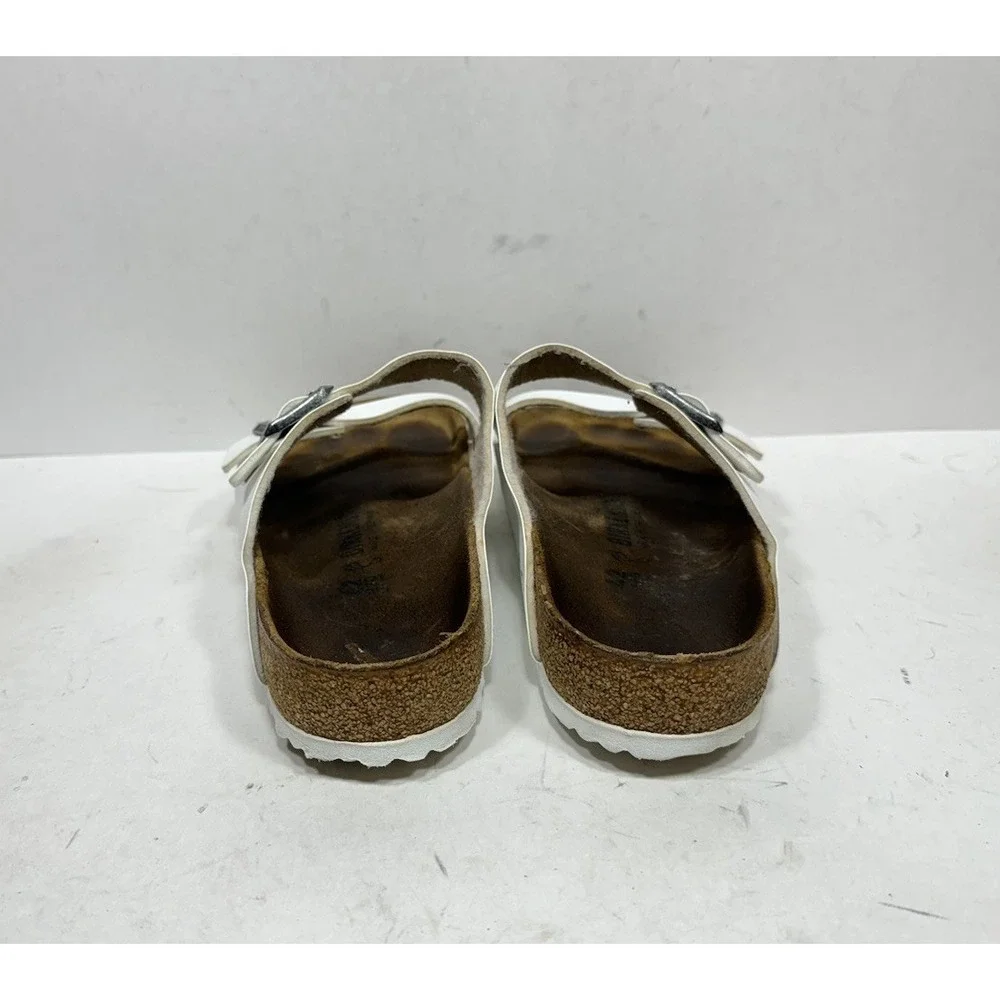 Birkenstock Arizona Birko-Flor Slip-On Sandals White Mens Size 9 / 42‎